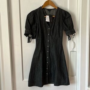 Size M Sim & Sam Black Denim Dress